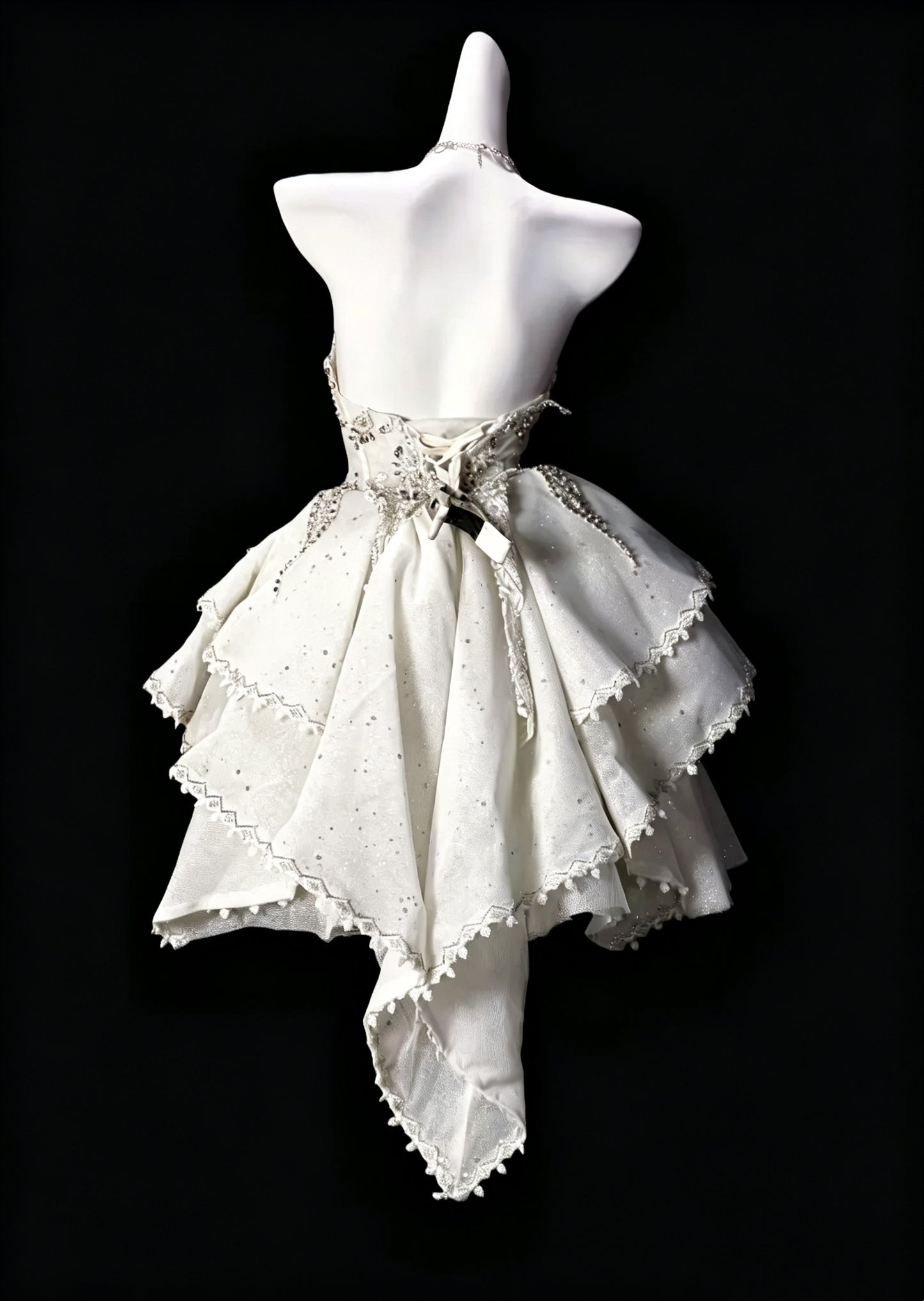 Gorgeous White Strapless Tulle Sequin Beaded A Line Short Birthday Dress Homecoming Dress D3630