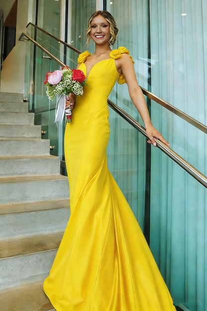 Sexy Mermaid Straps Neckline Pink Satin Backless Evening Gown Prom Dresses SD1431
