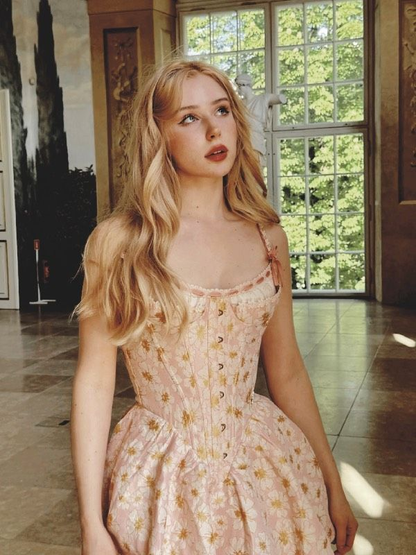 Pretty Spaghetti Straps Pink Satin Printed Floral Short 20th Birthday Outfits Homecoming Dress D523