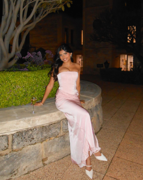 Classy Pink Strapless Satin Mermaid Bridesmaid Dress Long Wedding Guest Dress D1956
