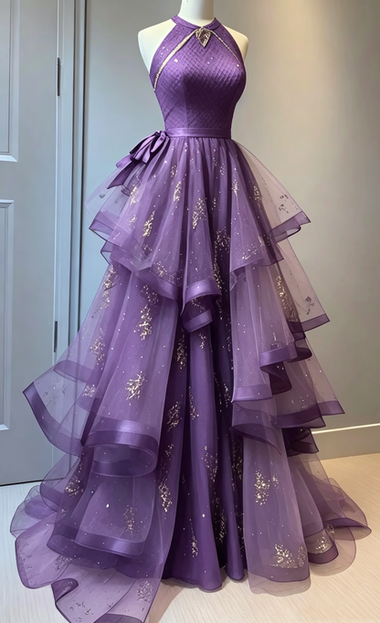 Retro Ball Gown Scoop Neckline Black Tulle Party Dress Prom Dresses Evening Dress SD1767