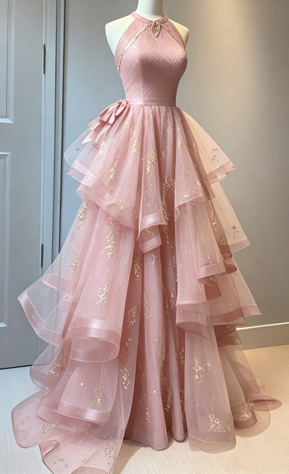 Retro Ball Gown Scoop Neckline Black Tulle Party Dress Prom Dresses Evening Dress SD1767