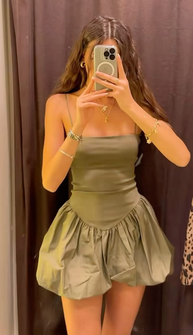 Unique Spaghetti Straps Sage Green Satin A Line Short Homecoming Dress Birthday Outfits D3275