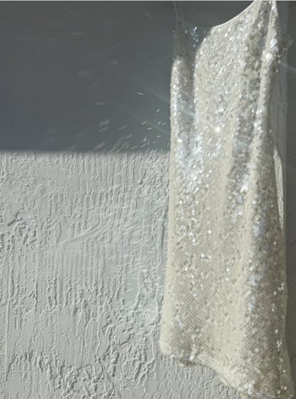Glitter White Sequin Sheath Short 8th Grade Homecoming Dress,Spaghetti Straps Short Prom Dress D3855