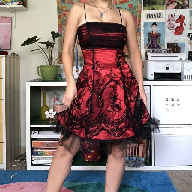 Vintage Spaghetti Straps Hot Pink A Line Short Homecoming Dress Cocktail Dress D714