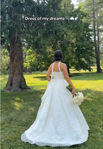 Simple Ball Gown Spaghetti Straps White Satin Long Wedding Dresses Bridal Dress SD2389