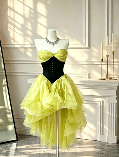 Beautiful Sweetheart Neck Tulle Hi-Low Mini Party Dress Pink 7th Grade Homecoming Dress D2684