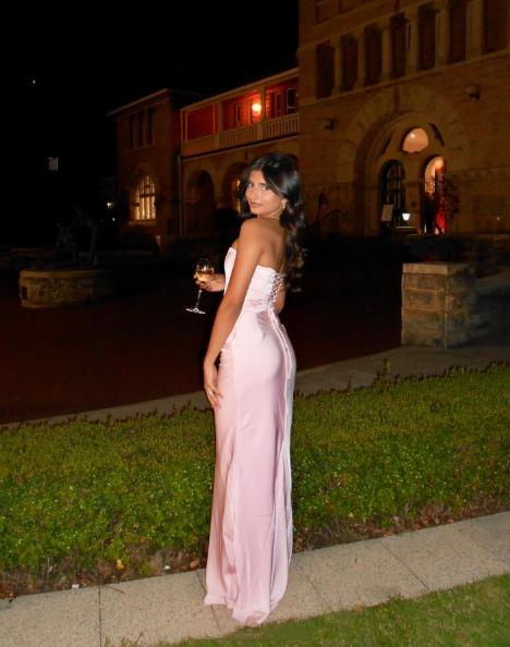 Classy Pink Strapless Satin Mermaid Bridesmaid Dress Long Wedding Guest Dress D1956