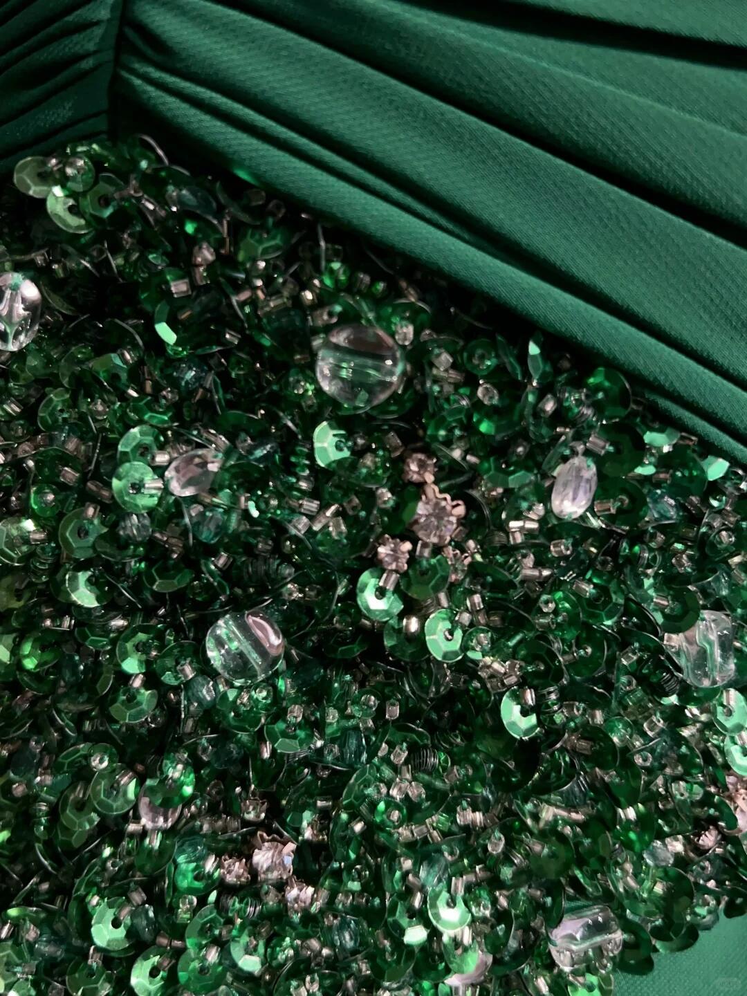 Classy Green Chiffon Pleated Beaded A Line Short 6th Grade Homecoming Dress,Strapless Short Party Dress D3374
