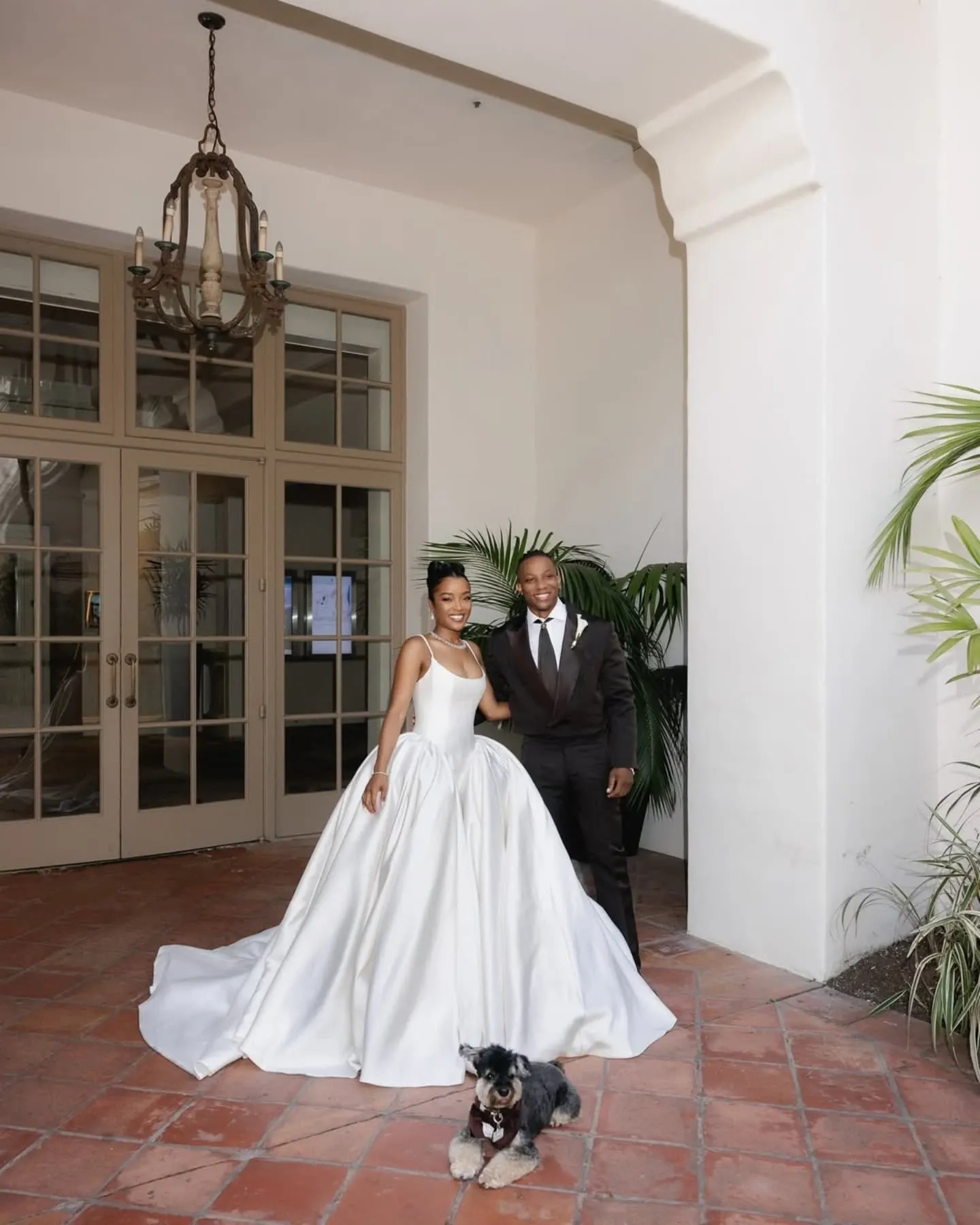 Elegant White Spaghetti Straps Satin Ball Gown Long Wedding Dress D1274