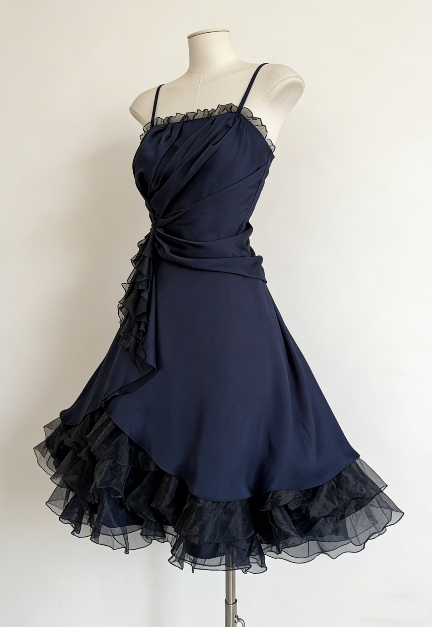 Vintage Fashion Ball Gown Navy Blue Short Length Homecoing Birthday Dress Cocktail Dresses SD1891