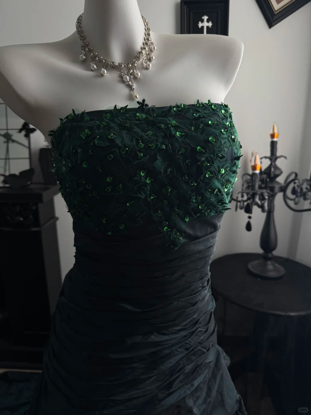 Fashion Dark Teal Satin Pleated Sequin Mermaid Evening Dress Strapless Long Wedding Guest Dress D3734