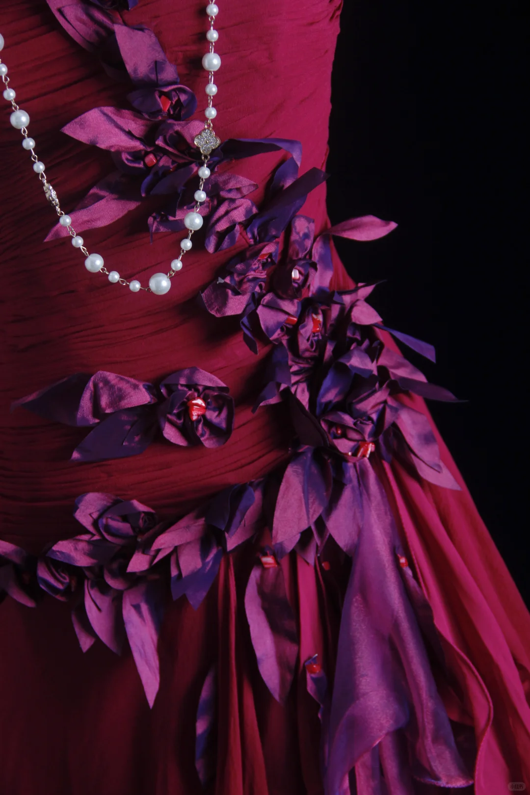 Pretty Strapless Chiffon Floral A Line Long Party Dress Prom Dress D2876