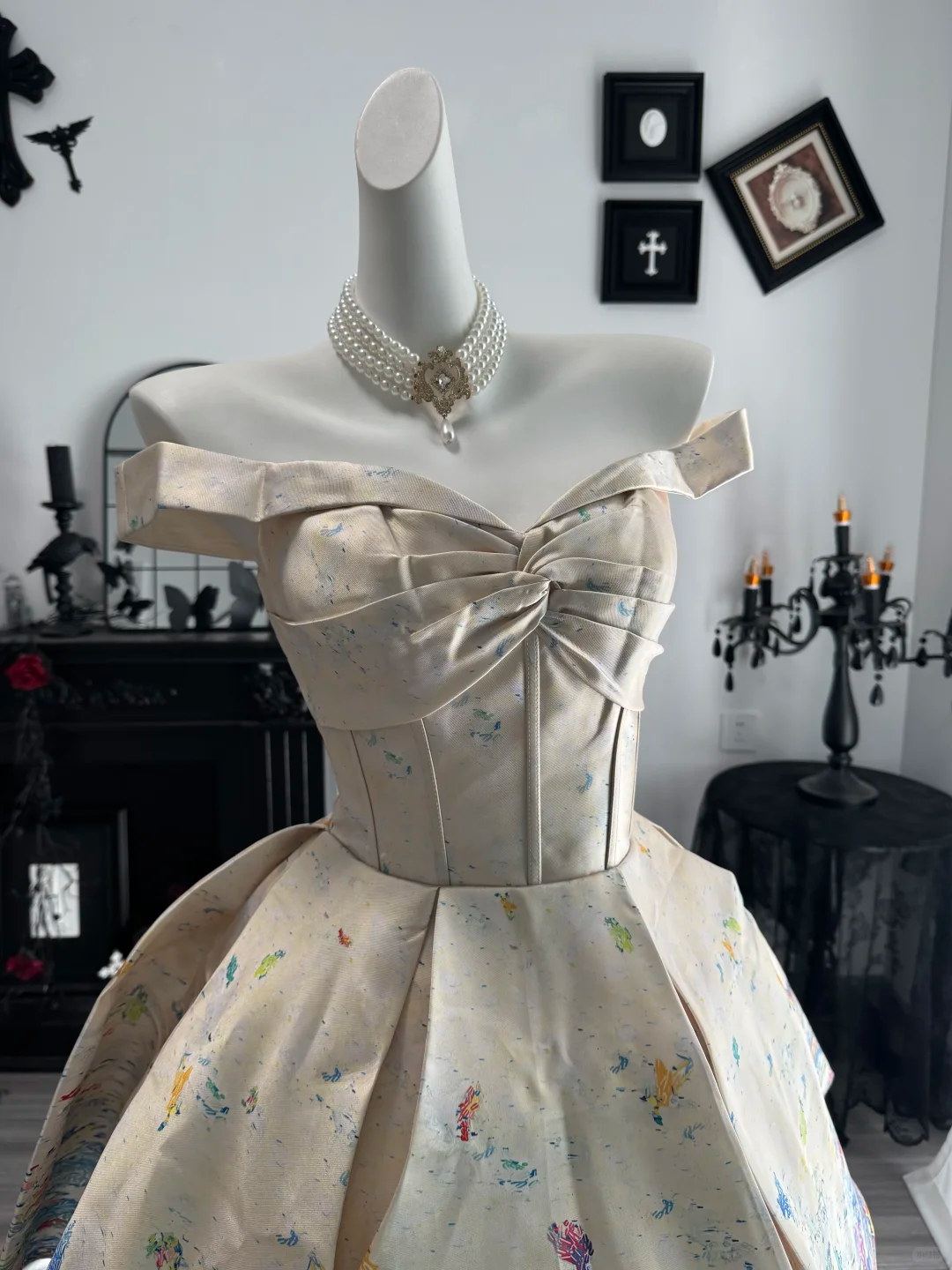 Unique Off The Shoulder Satin A Line Short Prom Dress Formal Graduation Homecoming Dress D4703