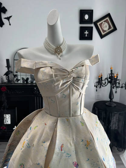 Unique Off The Shoulder Satin A Line Short Prom Dress Formal Graduation Homecoming Dress D4703