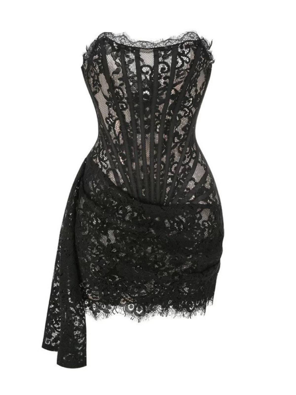 Sexy Burgundy Strapless Lace Sheath Short Cocktail Dress Homecoming Dress D002