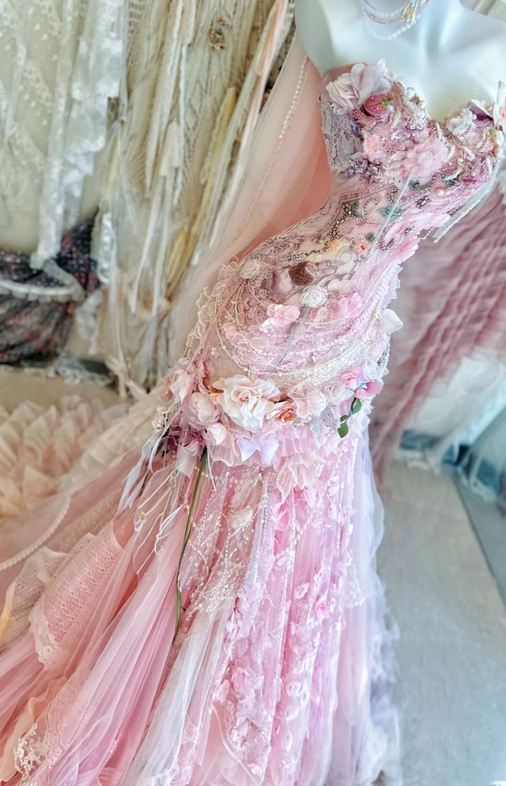 Pretty Pink Strapless Tulle Lace Appliques Mermaid Long Evening Dress Birthday Party Dresses D1987