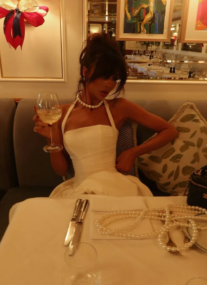 White Halter Satin A Line Short Birthday Party Dress Pretty Homecoming Dress S499