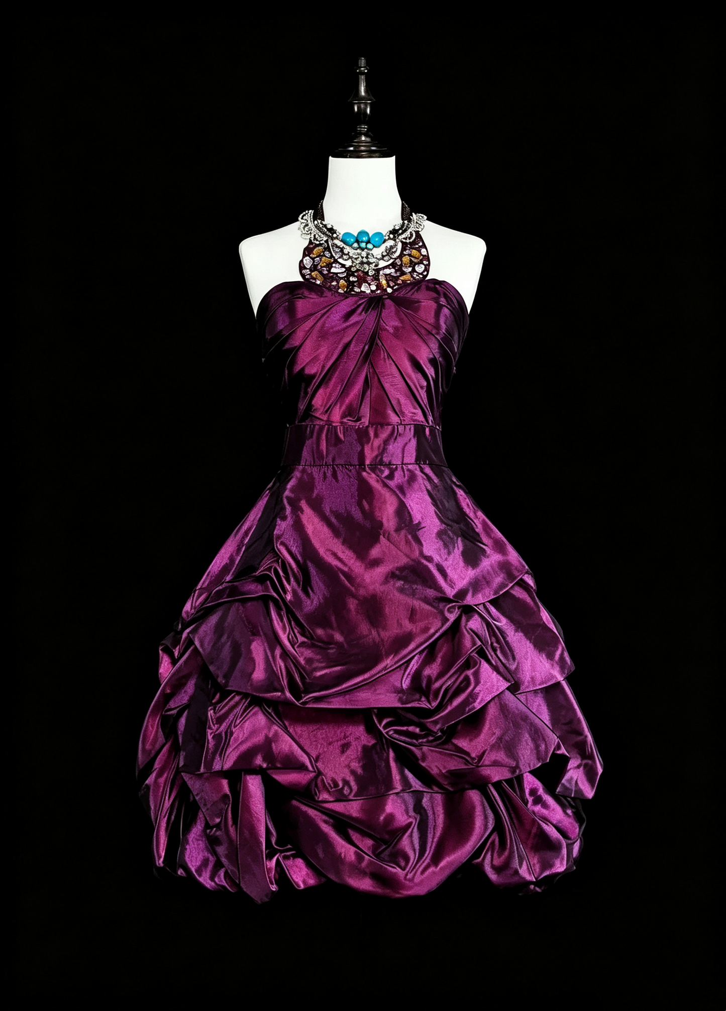 Sexy Halter Purple Satin Pleated Beaded A Line Short Homecoming Dress Birthday Outfits D4051