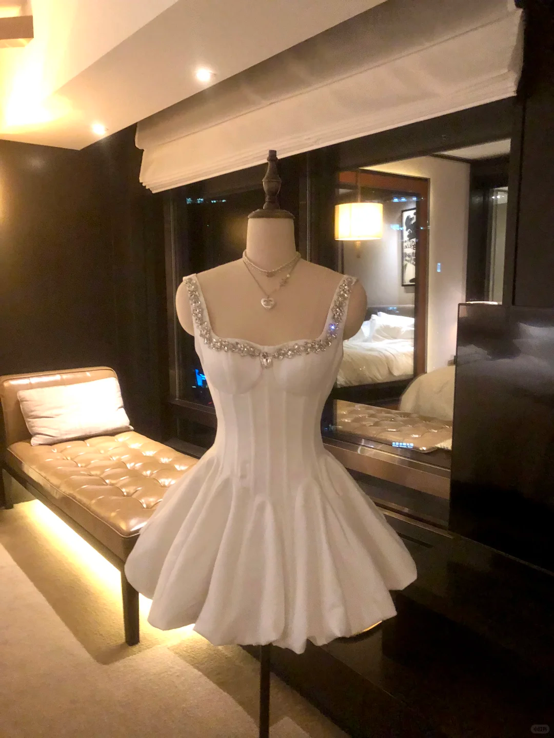 Classy White Satin Beaded A Line Short Birthday Outfits Homecoming Dress D240