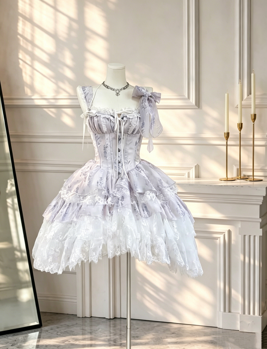 Pretty Spaghetti Strap A Line Short 15th Birthday Outfits Lilac Lace Mini 7th Grade Homecoming Dress D2701