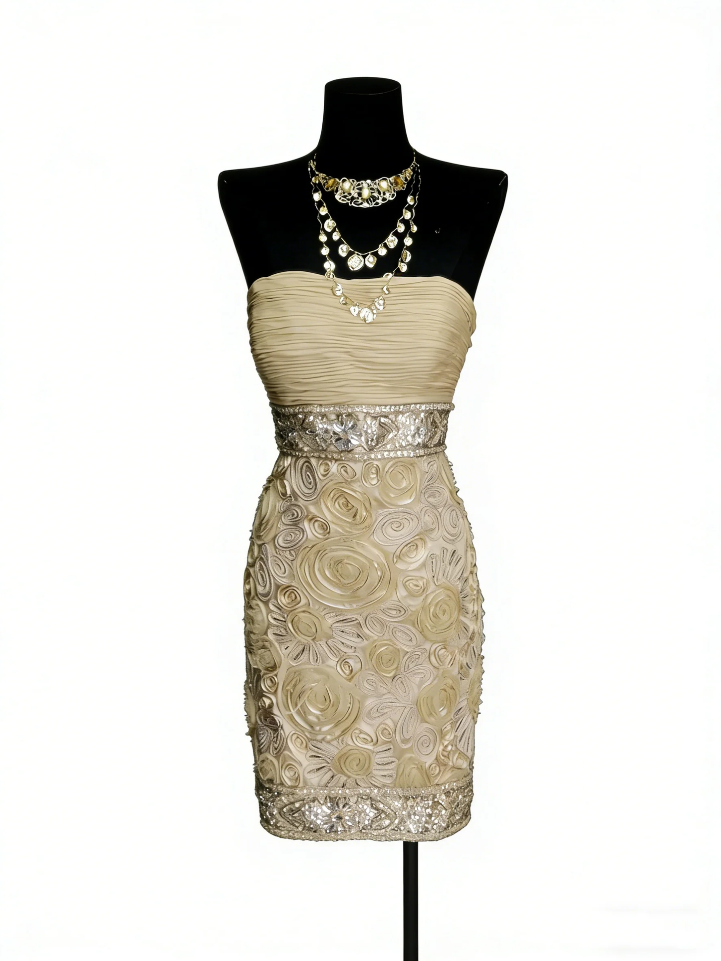Retro Sheath Strapless Champagne Hoco Gowns Short 18th Birthday Dress Homecoming Dresses D4256