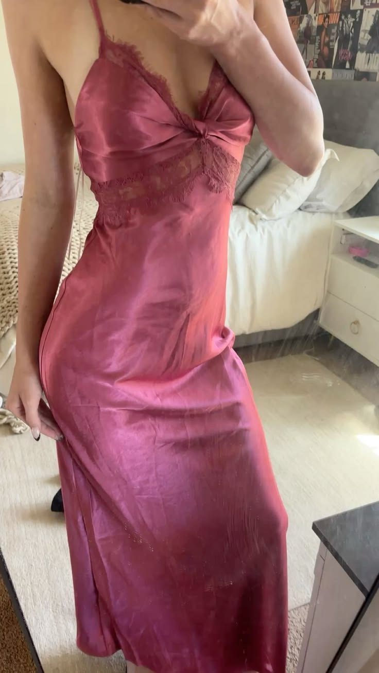 Pretty Spaghetti Straps Pink Satin Mermaid Long Prom Dress Evening Dress D4400