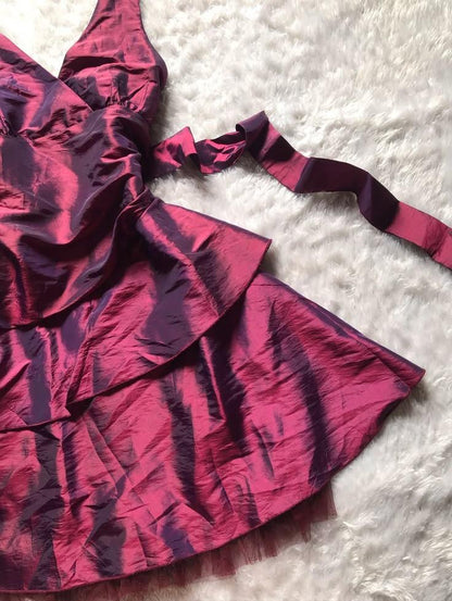 Sexy Hot Pink Satin Short 9th Grade Homecoming Dress Halter Short Party Dress D4337