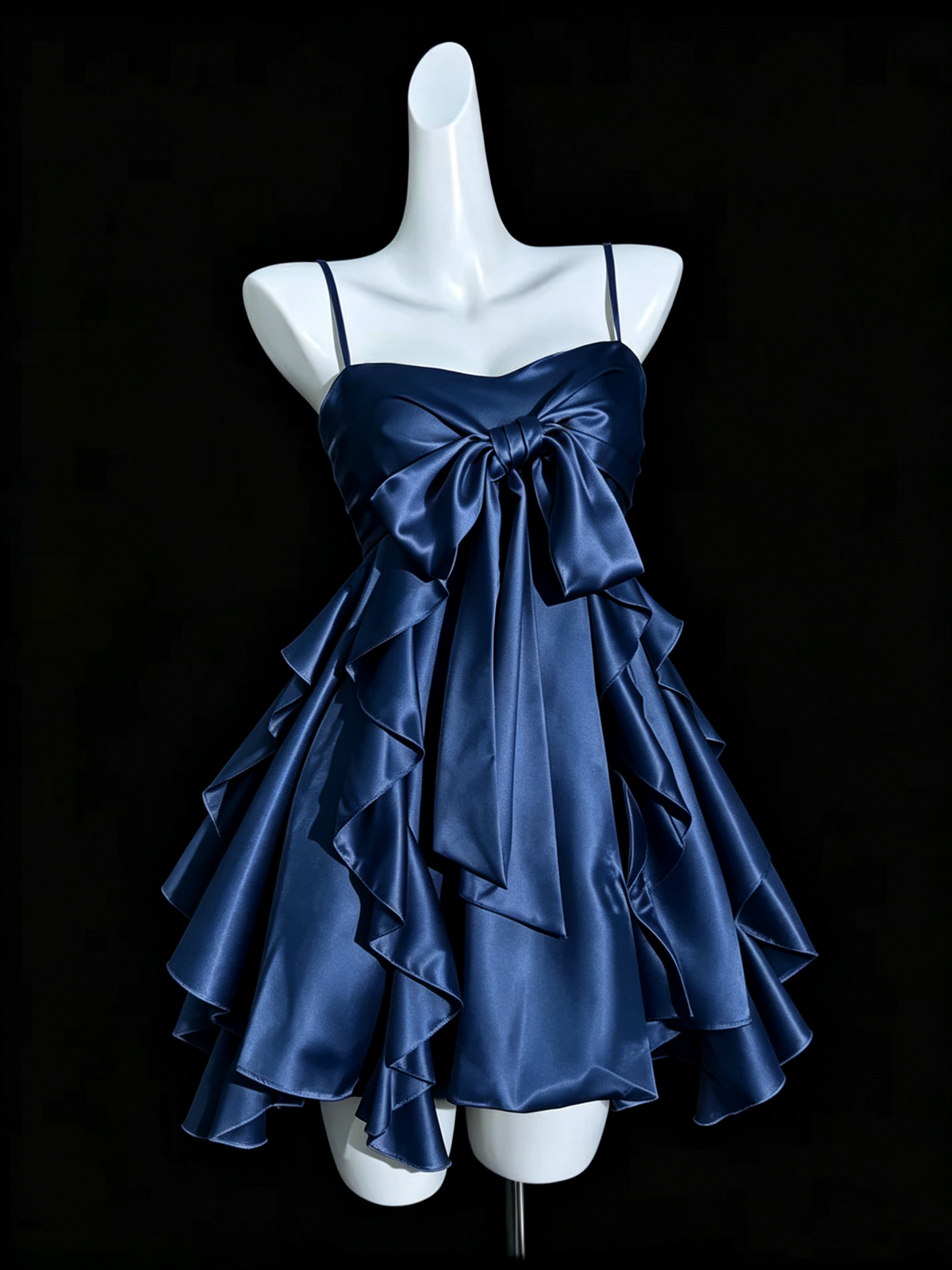 Classy Spaghetti Straps Off White Satin A Line Short Graduation Homecoming Dress D3847