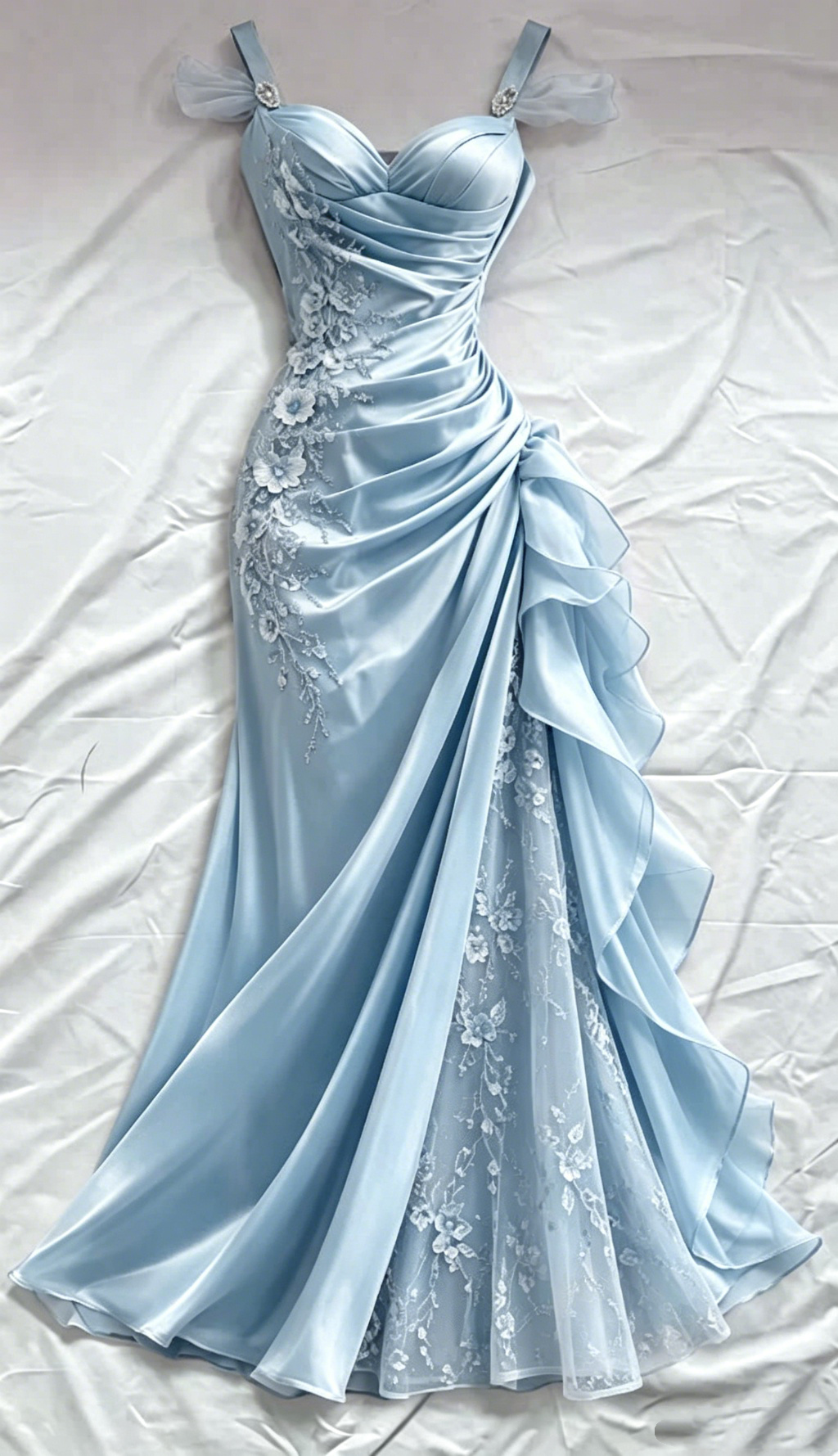 Pretty Pink Satin Tulle Appliques Mermaid Long Evening Dress ,Formal Birthday Prom Dress D3112
