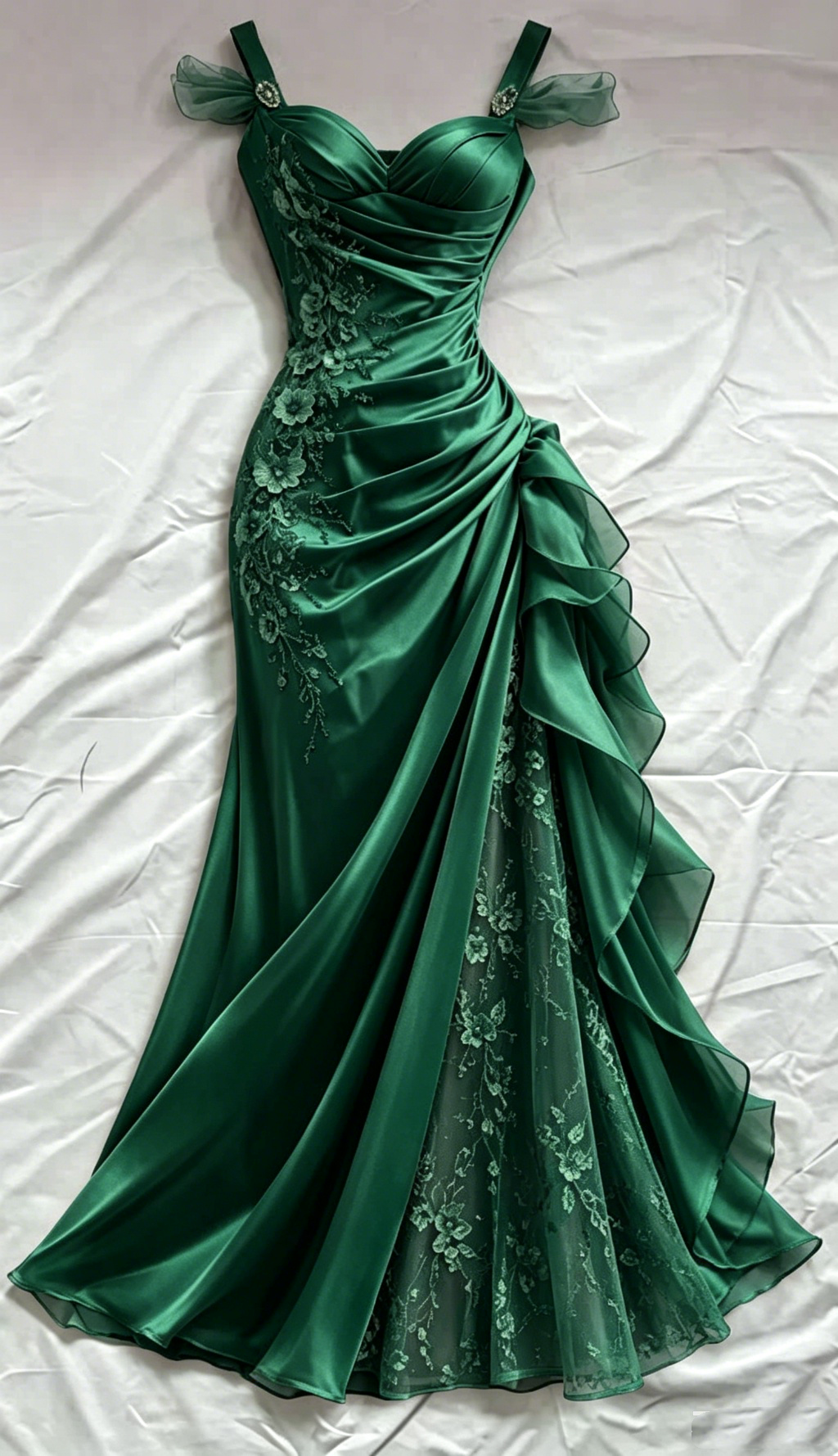 Pretty Pink Satin Tulle Appliques Mermaid Long Evening Dress ,Formal Birthday Prom Dress D3112