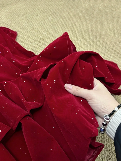 Charming Burgundy Strapless A Line Layered Short Prom Dress Formal Homecoming Dress Birthday Outfits S868