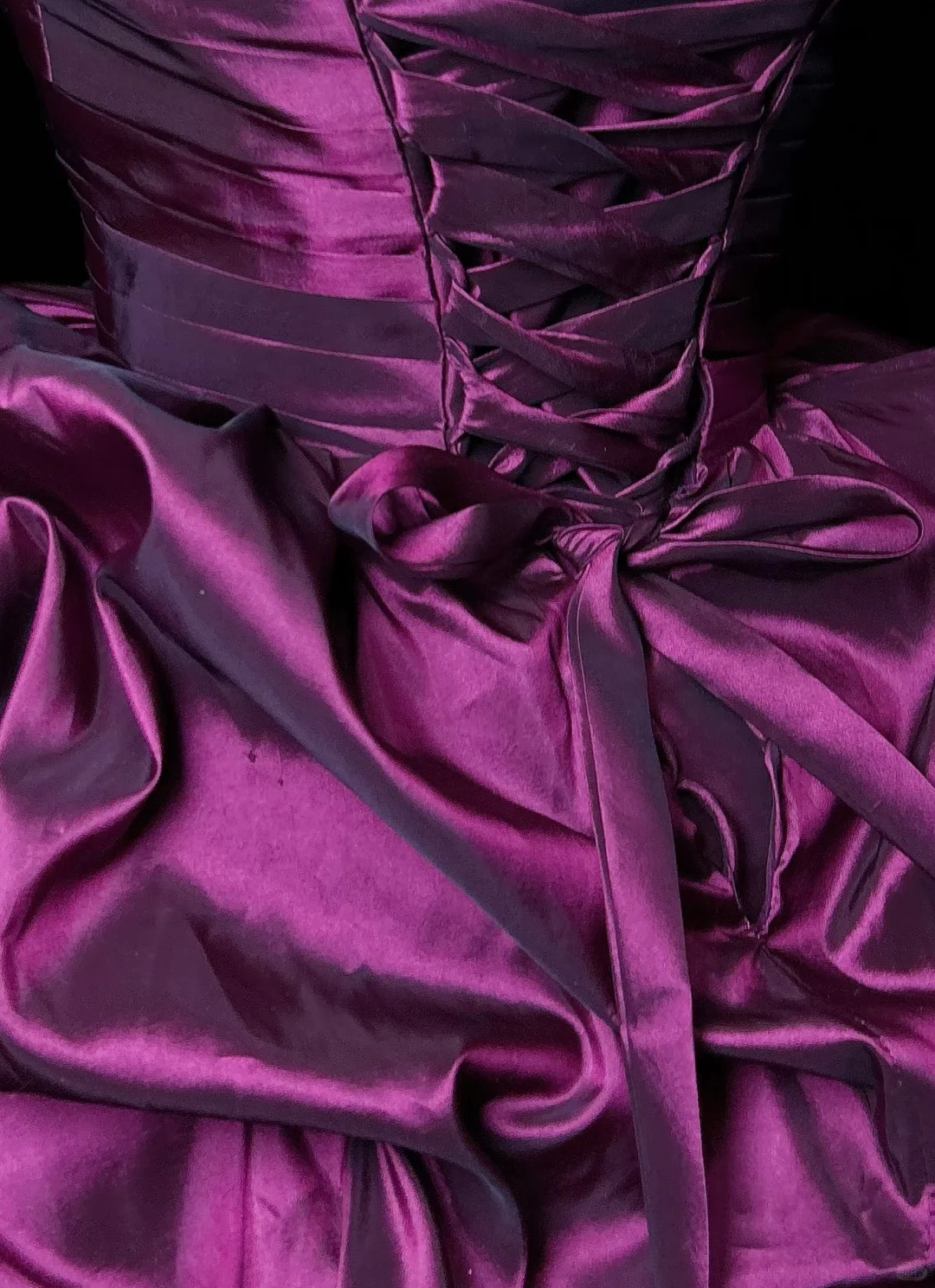 Pretty Strapless Satin Pleated Short Party Dress,Fuchsia Short 7th Grade Homecoming Dress D3359