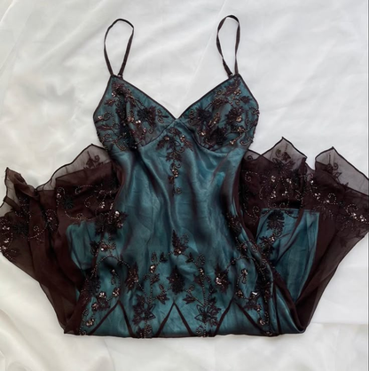 Vintage A line Straps Prom Dress Evening Dresses SD1540