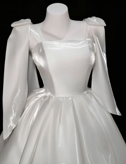 Classy White Spaghetti Straps Satin Pleated A Line Short Homecoming Dress Birthday Outfits D2342