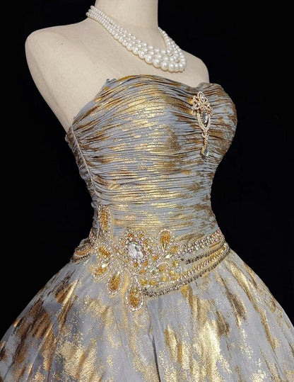 Unique Strapless Tulle Sequin Beaded A Line Short Homecoming Dress Birthday Outfits D3379