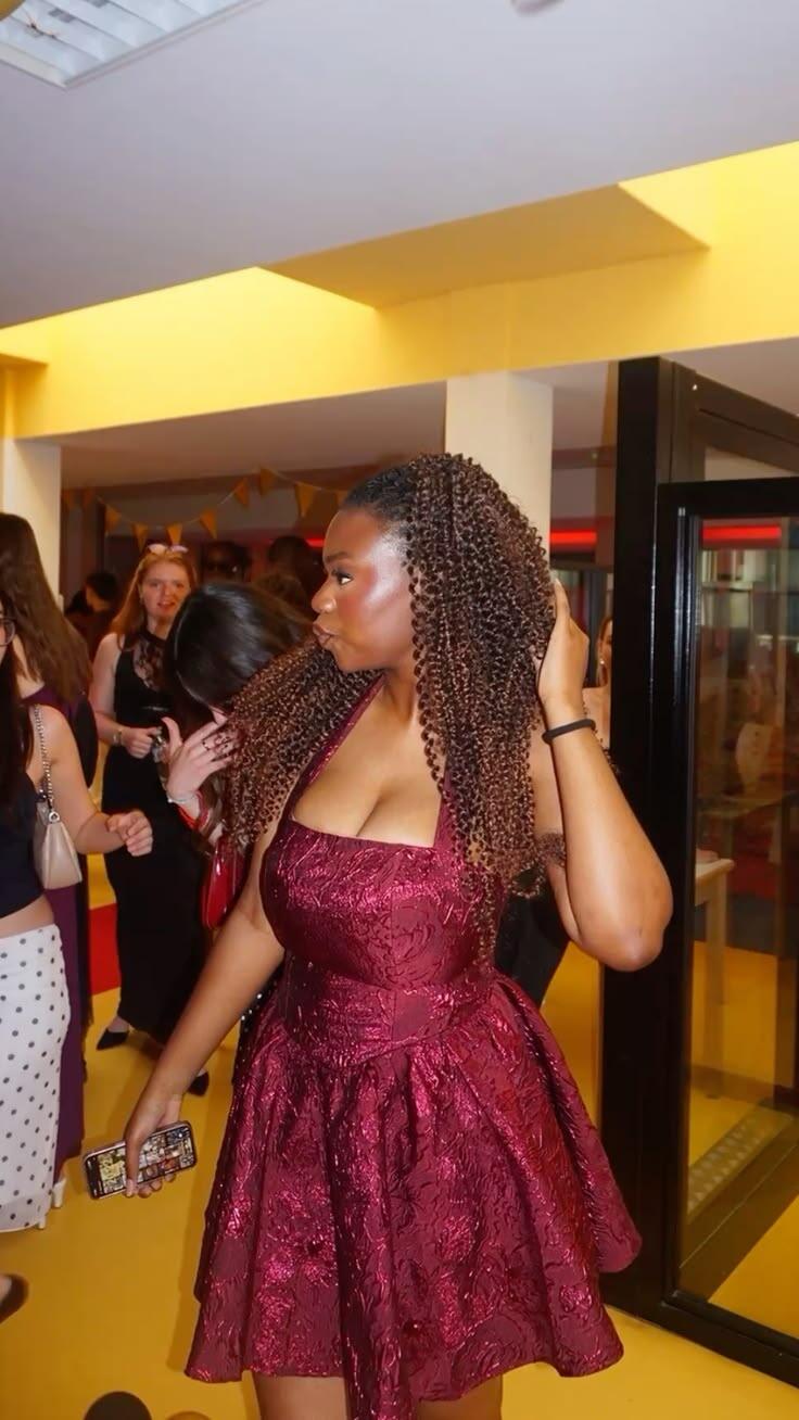 Vintage Burgundy Halter Satin Print Floral A Line Short Homecoming Dress Birthday Dress D4760