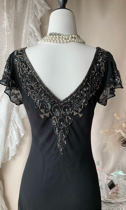 Sexy Black Chiffon Beaded Short 6th Grade Homecoming Dress,Short Party Dress D3184