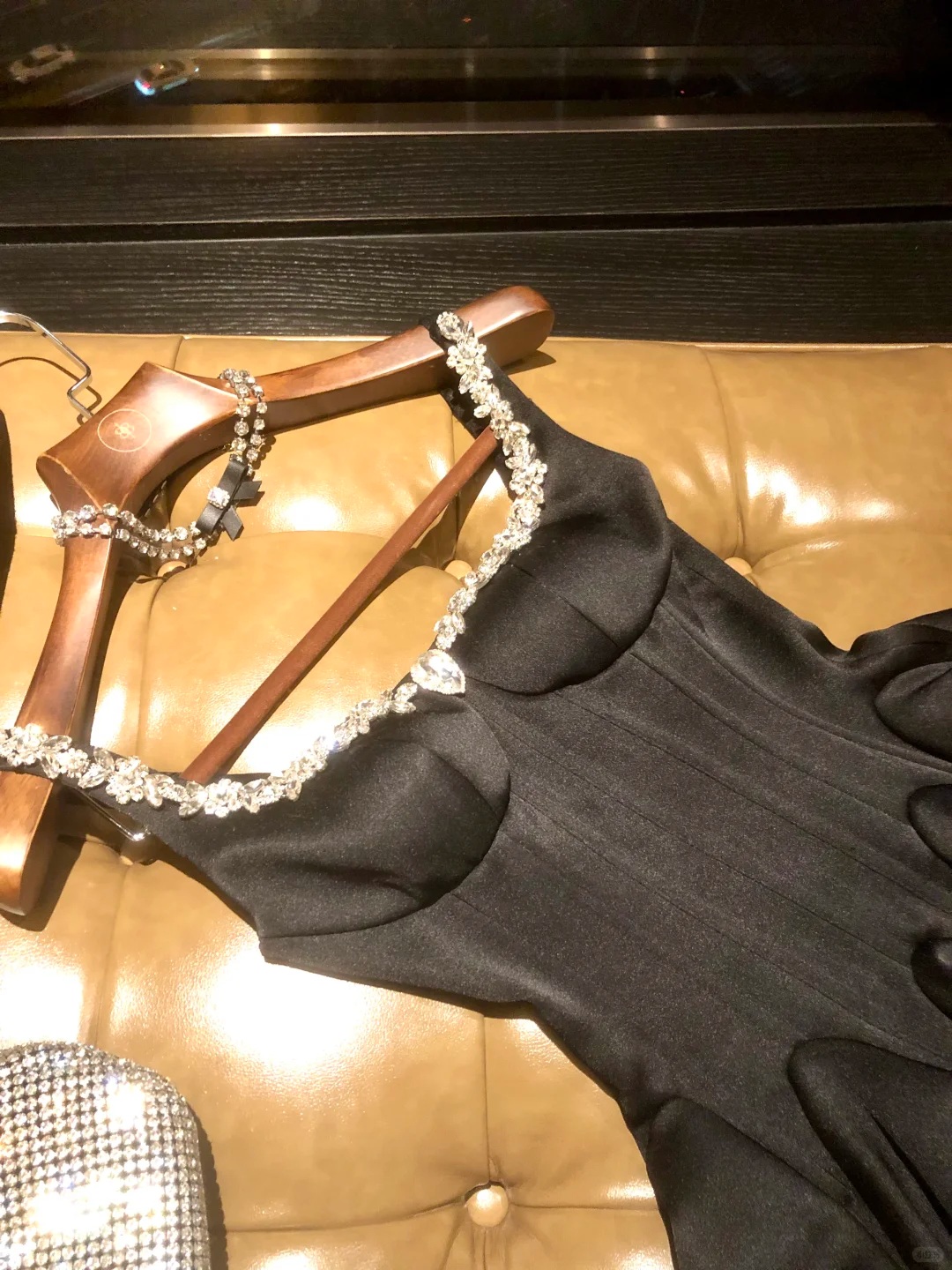 Classy Black Satin Beaded A Line Short Birthday Outfits Homecoming Dress D239