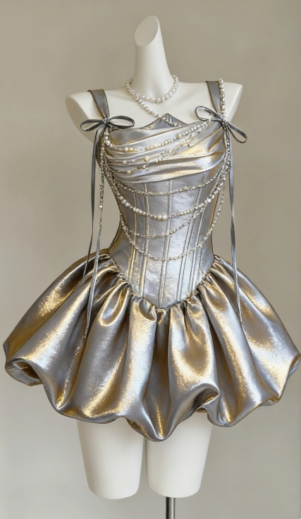 Gorgeous Spaghetti Straps Satin Pleated Beaded A Line Short Homecoming Dress Birthday Outfits D3016