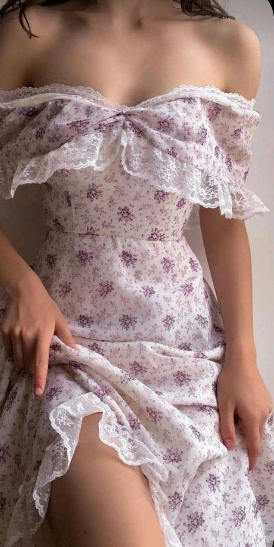 Glamorous Off The Shoulder Chiffon Print Floral Lace Hem Evening Dress,Lilac Long Party Gown D3765