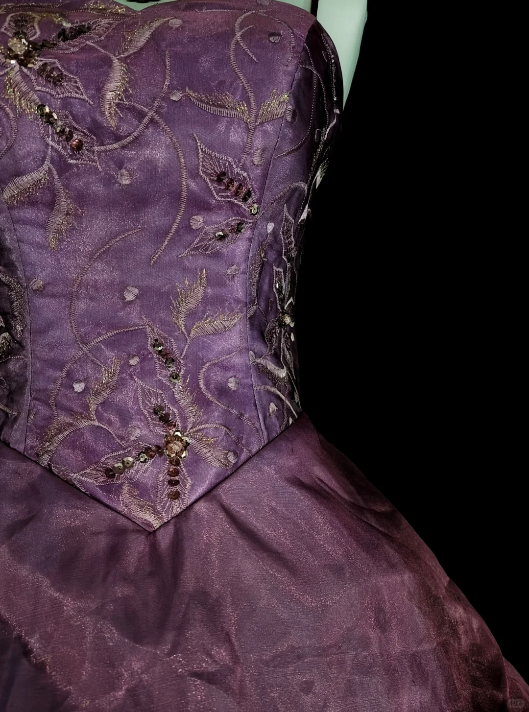 Charming Spaghetti Straps Tulle Pleated Embroidered Short Birthday Prom Dress,Purple A Line Mini Homecoming Dress D4063