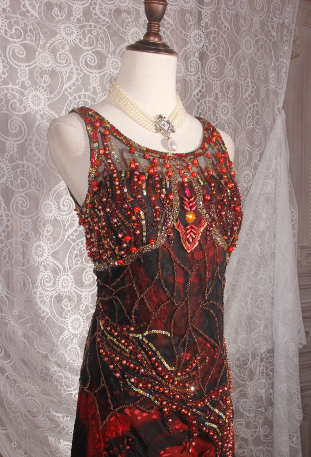 Charming Sleeveless Chiffon Beaded Mermaid Long Party Dress Birthday Prom Gown D2253