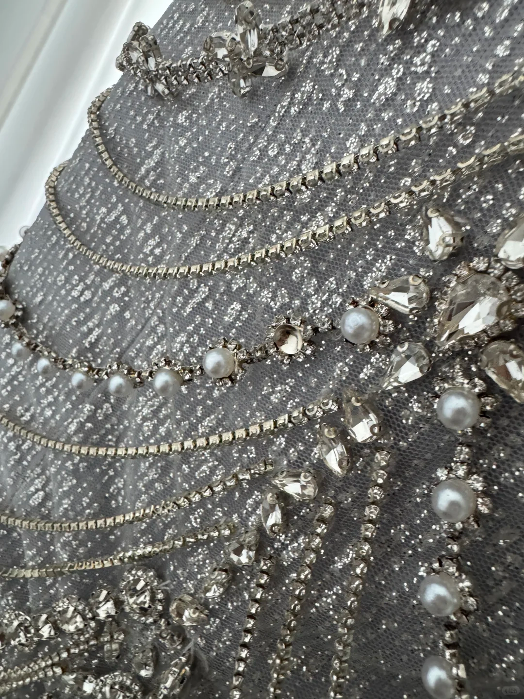 Charming Haze Blue Strapless Tulle Sequin Beaded Mermaid Long Prom Dress Evening Gown D4720