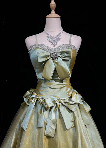Retro Olive Green Tulle Satin Beaded Short Graduation Homecoming Dress,Spaghetti Straps A Line Mini Birthday Dress D2840