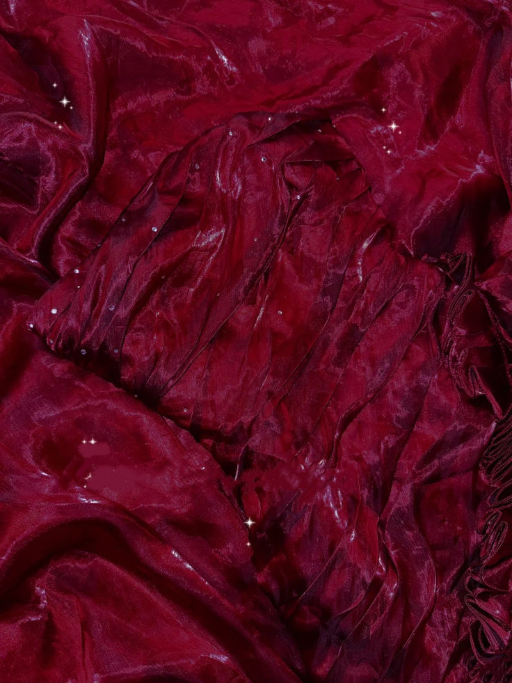 Elegant Burgundy Strapless Satin Pleated Ruffle Mermaid Evening Dress Long Prom Gown D1394