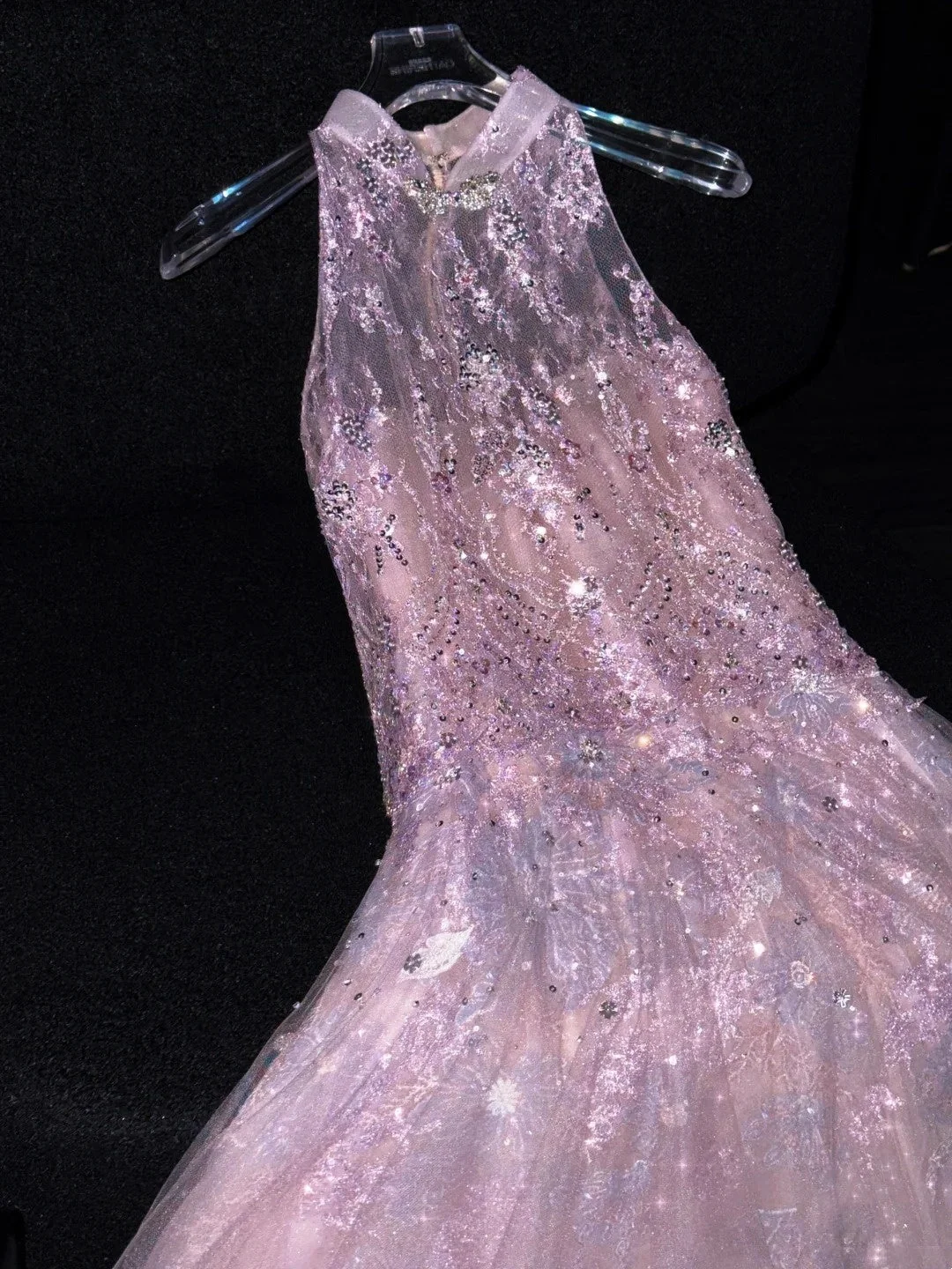 Shiny Pink Tulle Lace Sequin Beaded Mermaid Long Evening Dress 18th Birthday Gowns Prom Dresses D4562