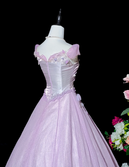 Beautiful Off The Shoulder Birthday Quinceanera Dress Purple Tulle Sequin Appliques Ball Gown Sweet 16 Dress D2376