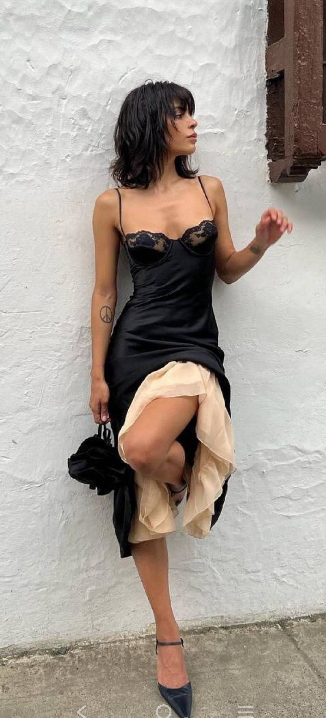 Elegant Black Spaghetti Straps Satin Tulle Mermaid Long Party Dress Evening Gown D4290