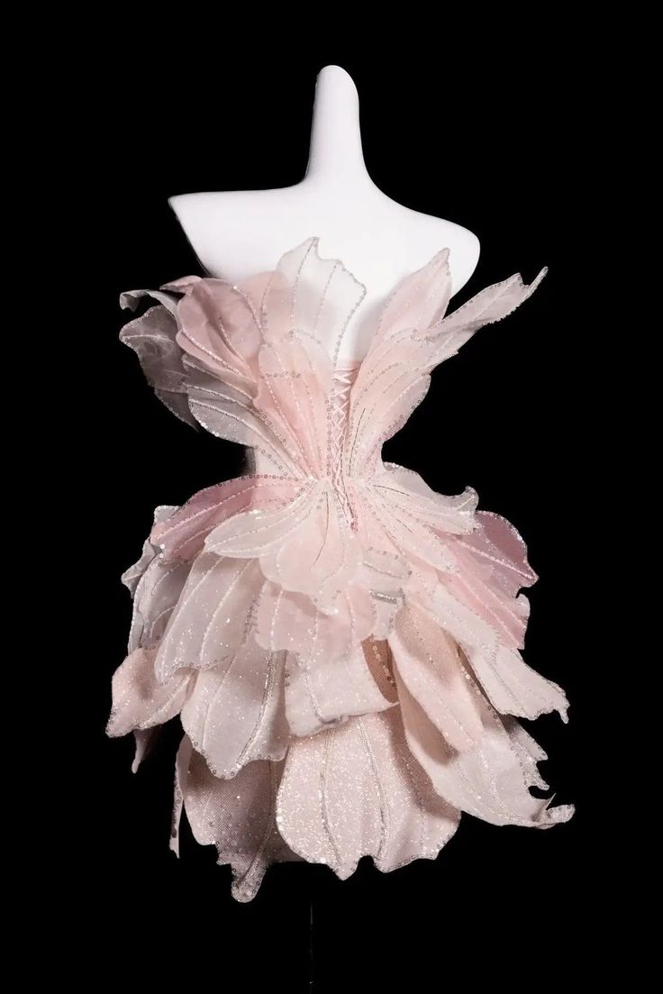 Pretty Pink Organza Sequin Beaded Homecoming Dress Strapless Birthday Party Dress S255